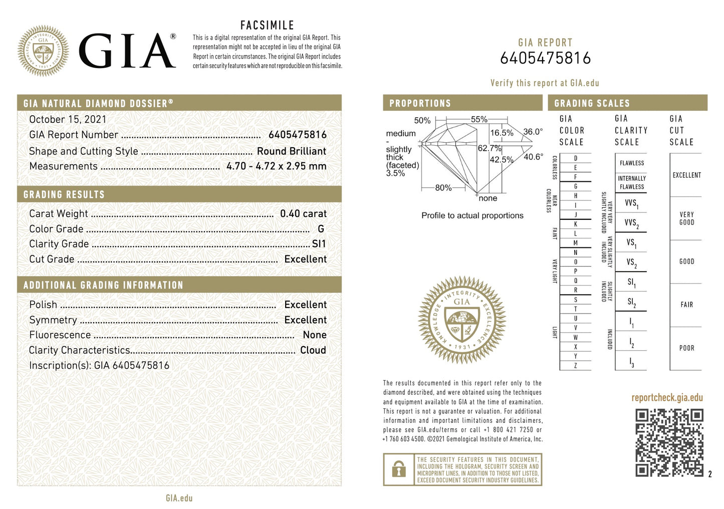 GIA 0.80ct White gold studs earrings