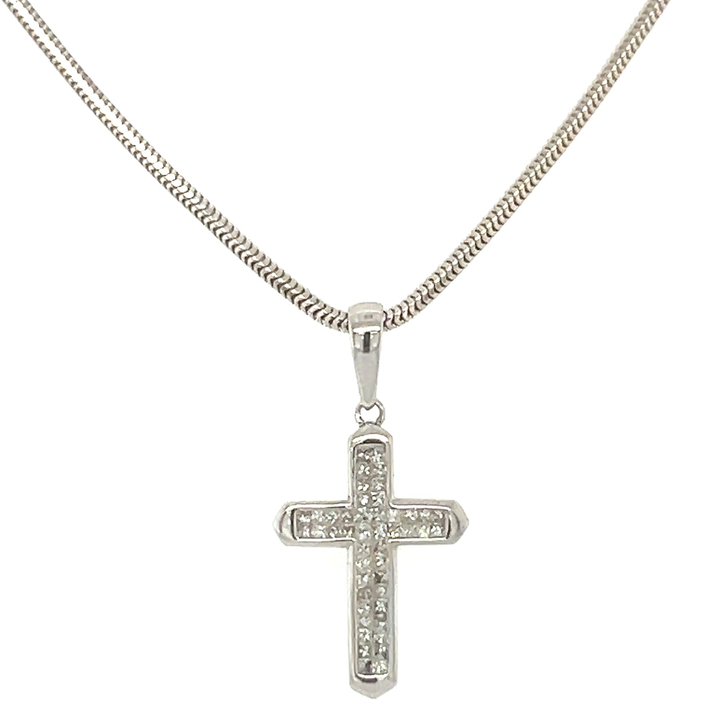 Princess Cut Cross necklace