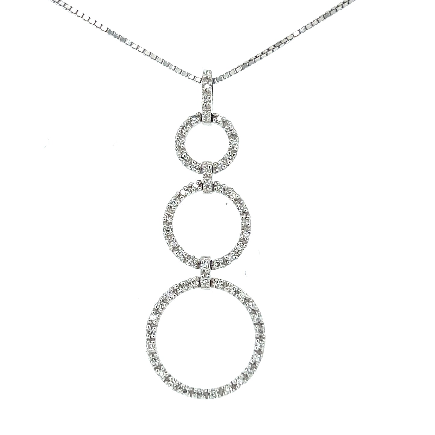 3 hoops diamond necklace
