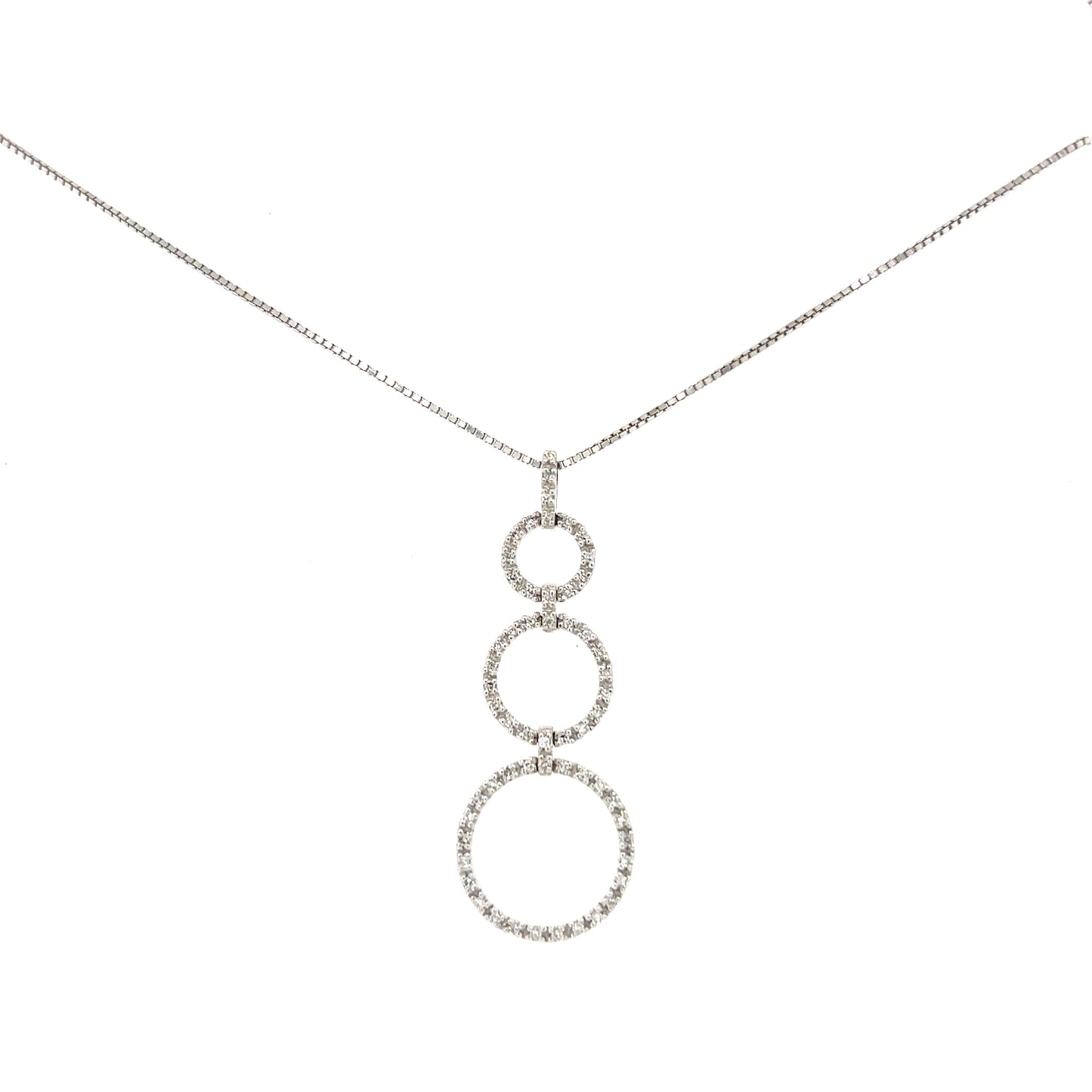 3 hoops diamond necklace
