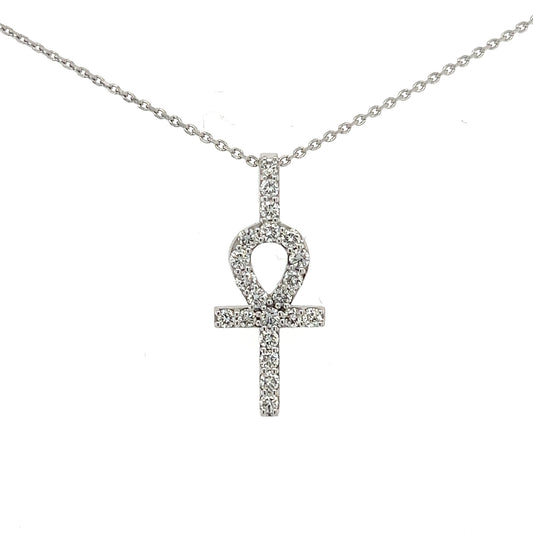 Small Cross white gold Necklace
