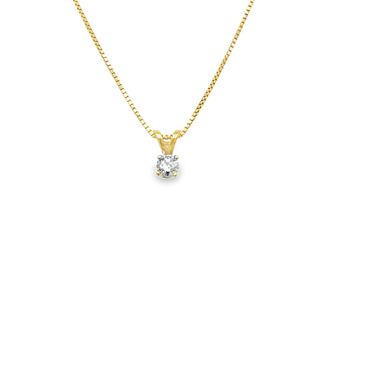 Small diamond pendant in gold