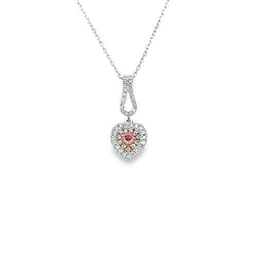 Pink Heart diamond pendant