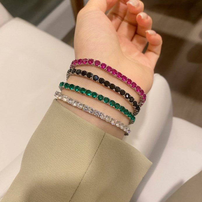 Green 4mm Tennis bracelet