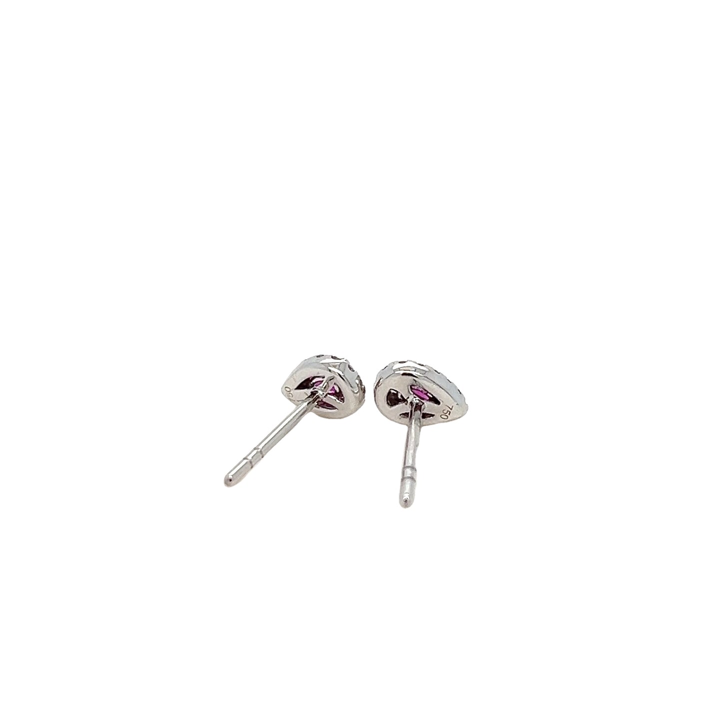 Ruby & diamond studs