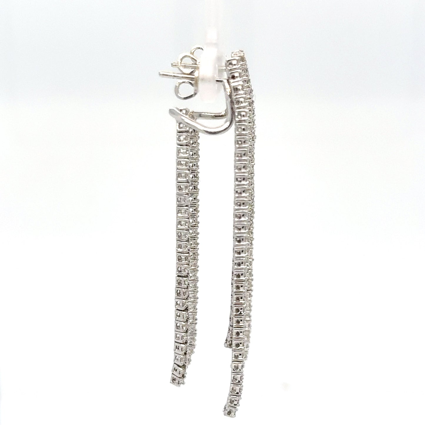 Triple Diamond drop earrings