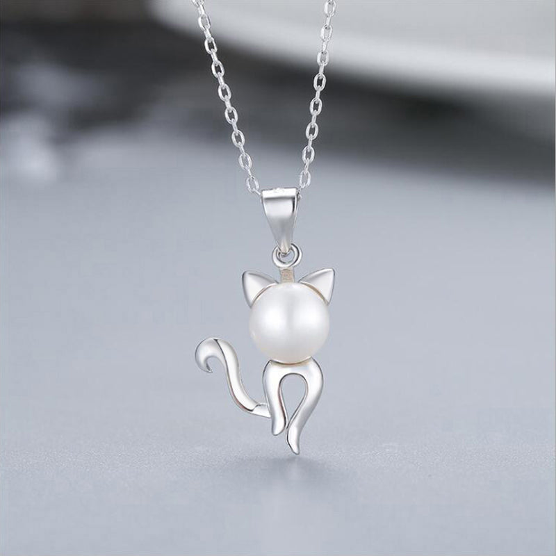 Pearl Cat Pendant