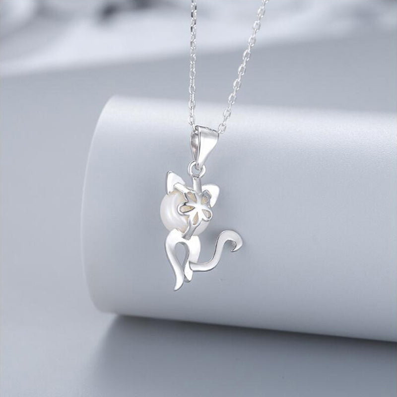 Pearl Cat Pendant