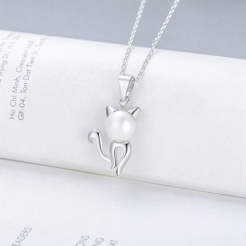 Pearl Cat Pendant