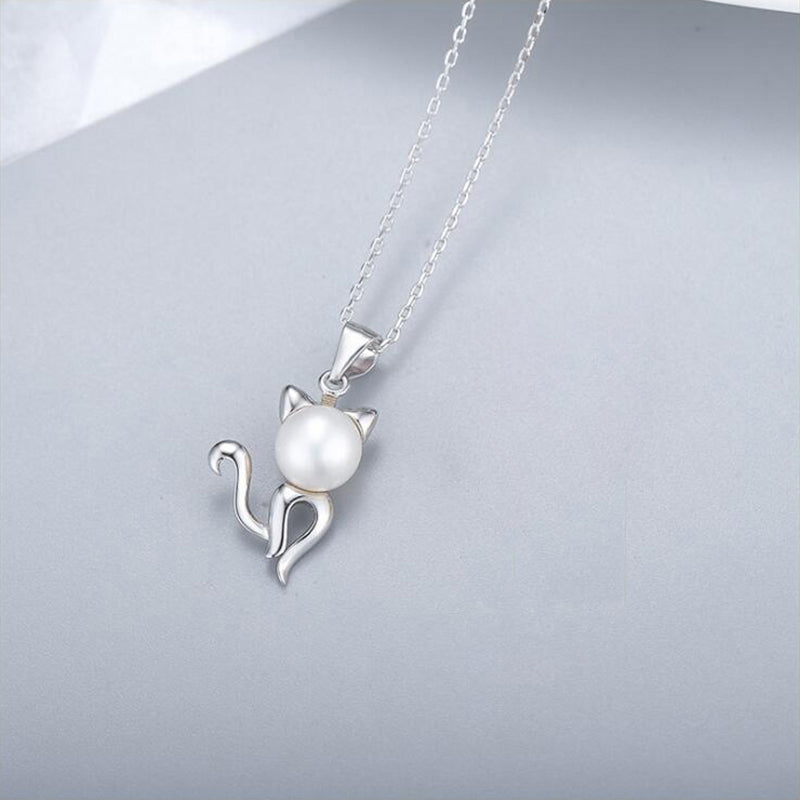 Pearl Cat Pendant