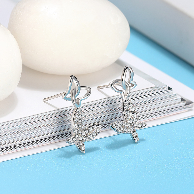 Butterfly drop Earrings