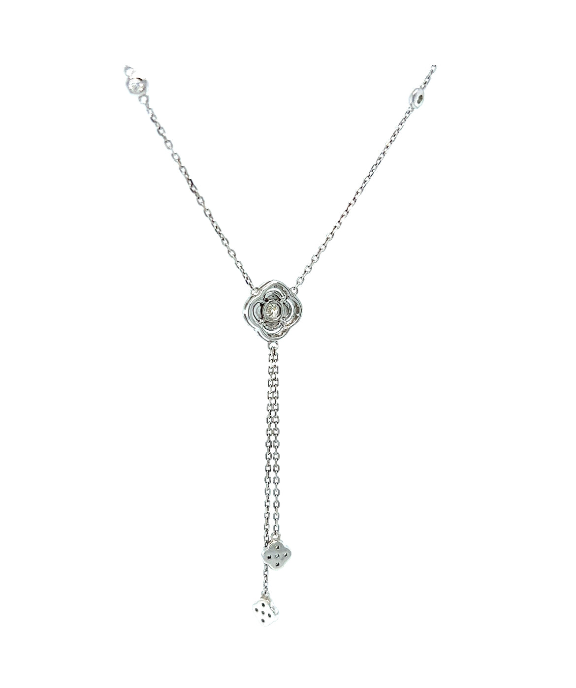 White Gold/Diamond Droop Necklace