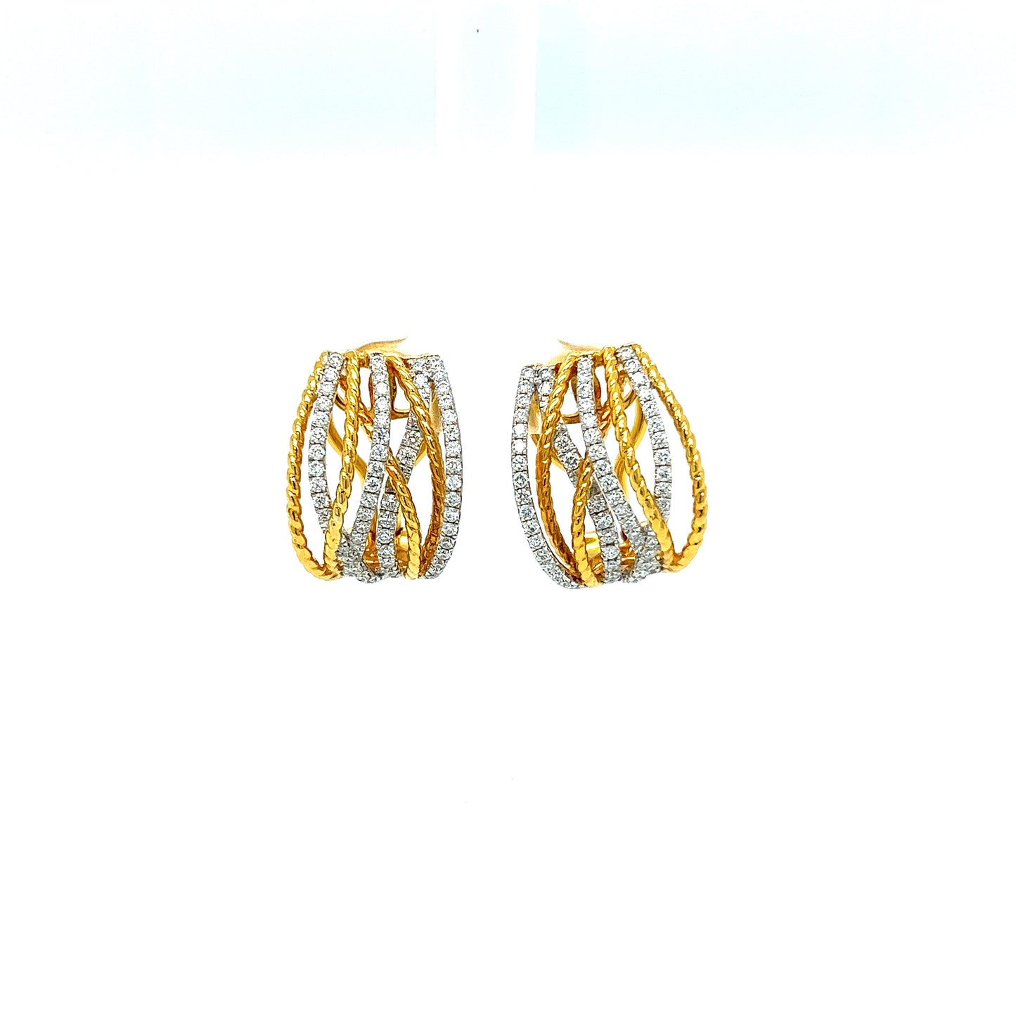 Yellow Gold & Diamond Earrings