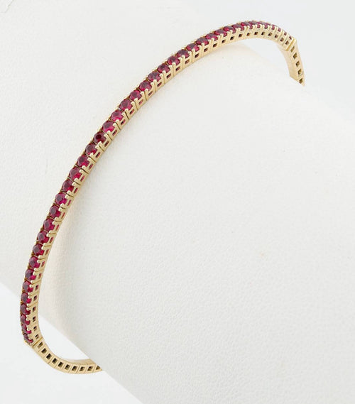 14k gold Ruby Tennis bangle