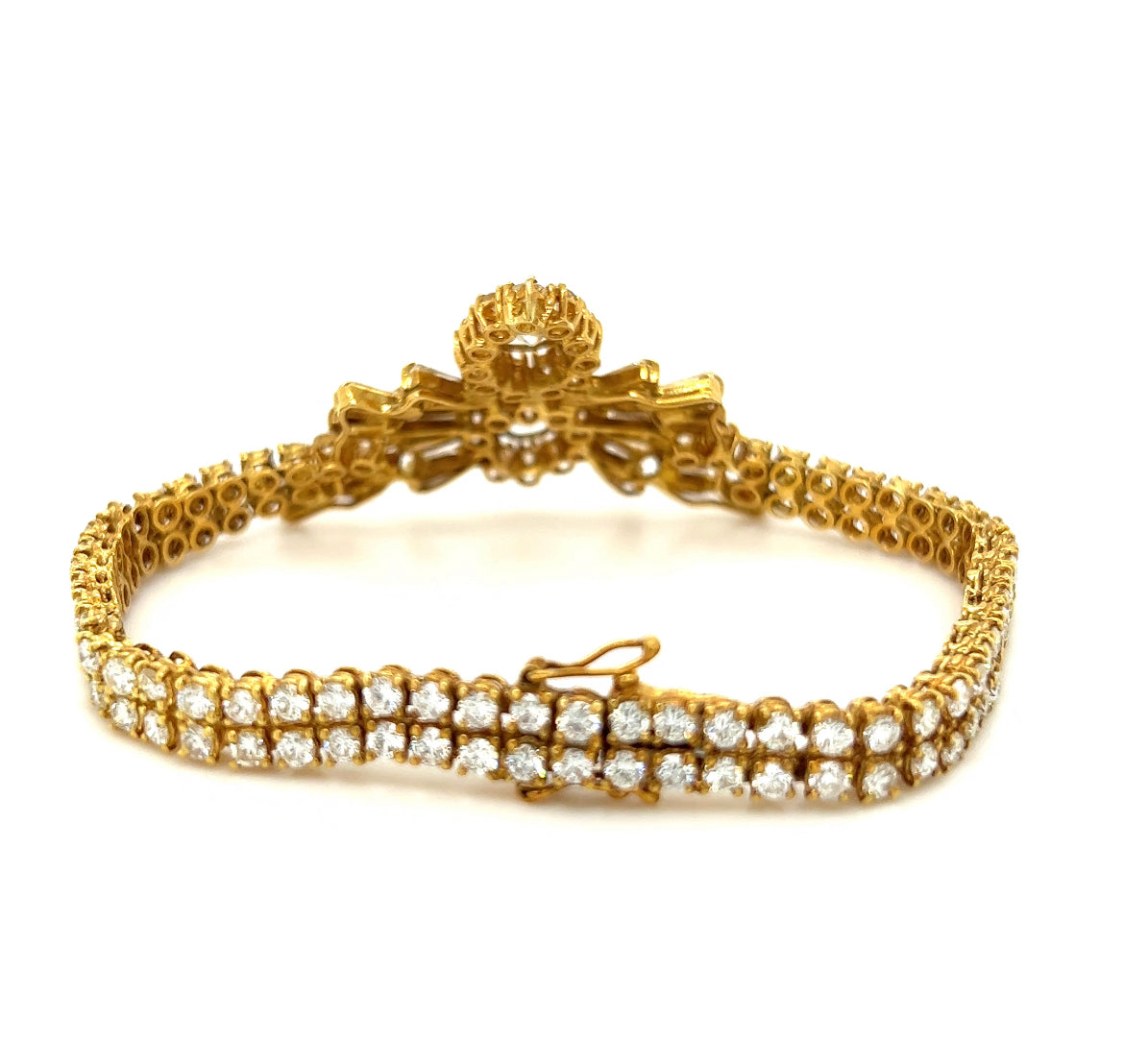 Diamond Cluster Tennis Bracelet
