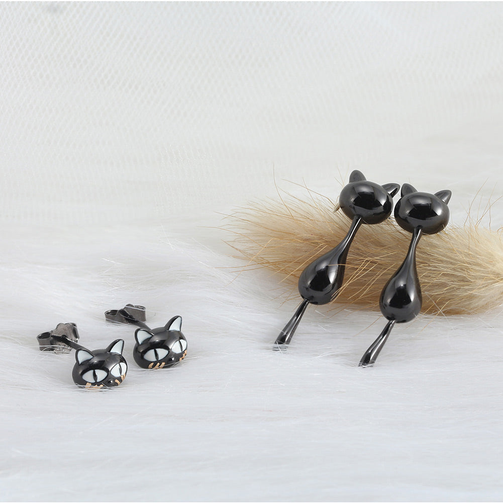 Black Cat Earrings