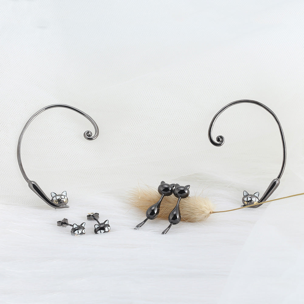 Black Cat Earrings