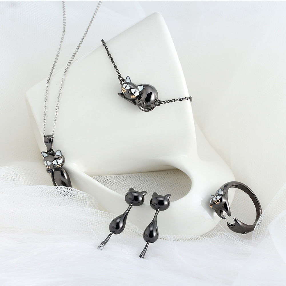 Black Cat Earrings