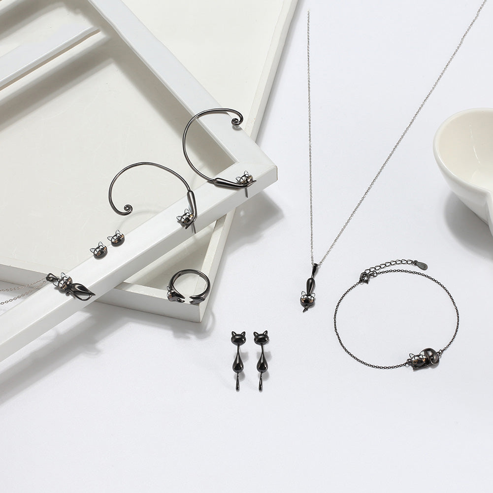 Black Cat Earrings