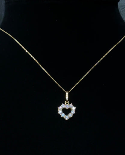 Diamond Heart Pendant Necklace in 18K Yellow Gold – 0.56 Carats
