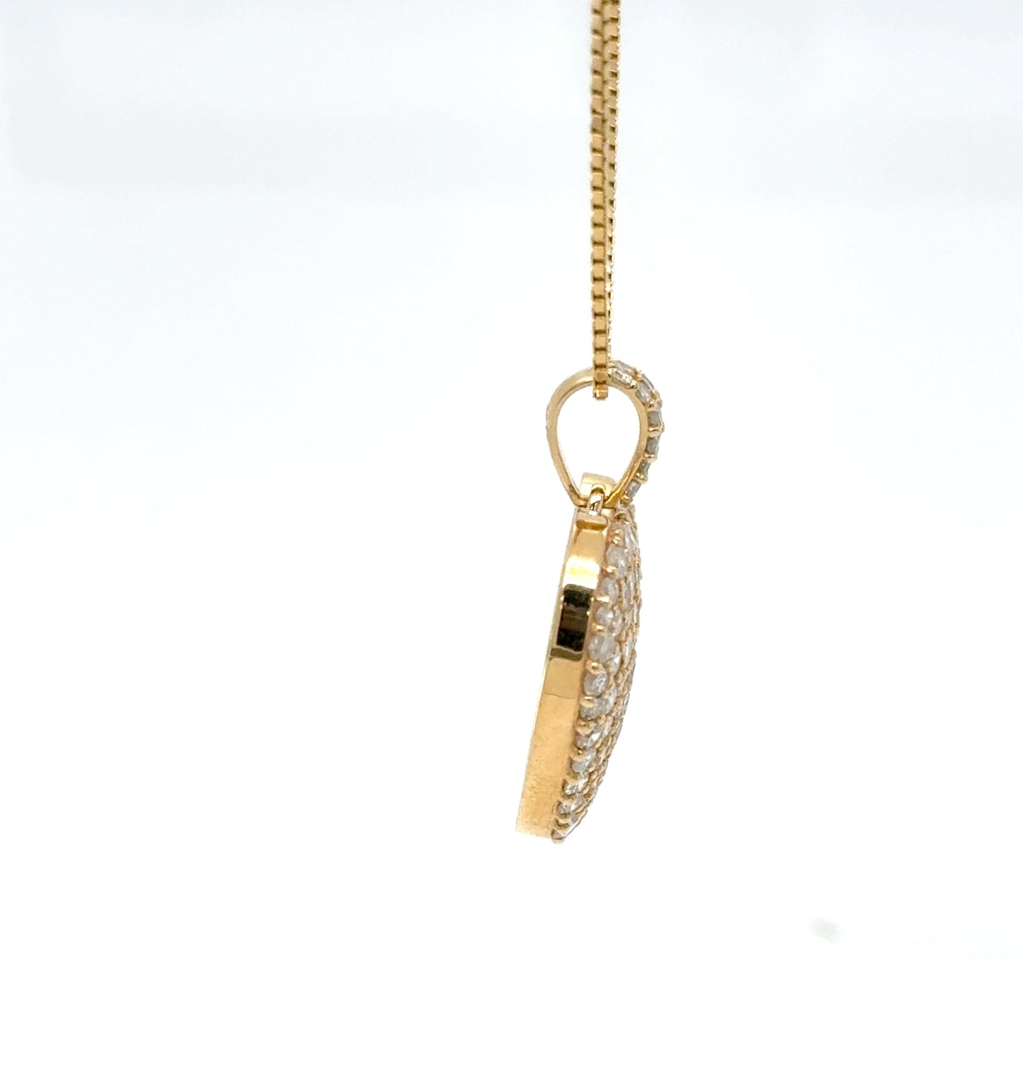 Heart shaped diamond cluster necklace/Pendant