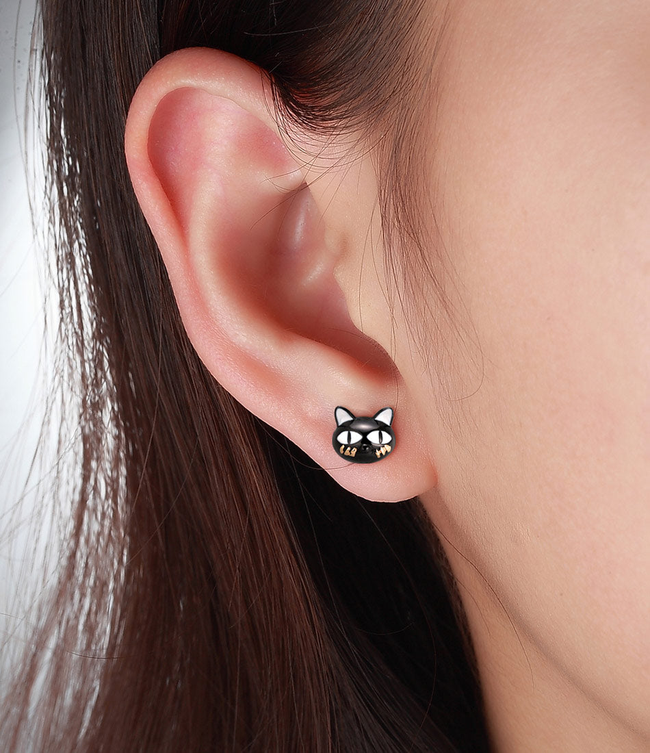 Black Cat Earrings
