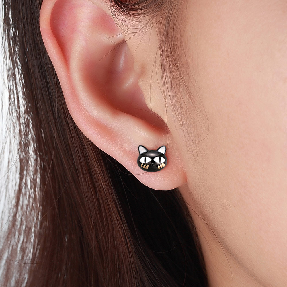 Black Cat Earrings