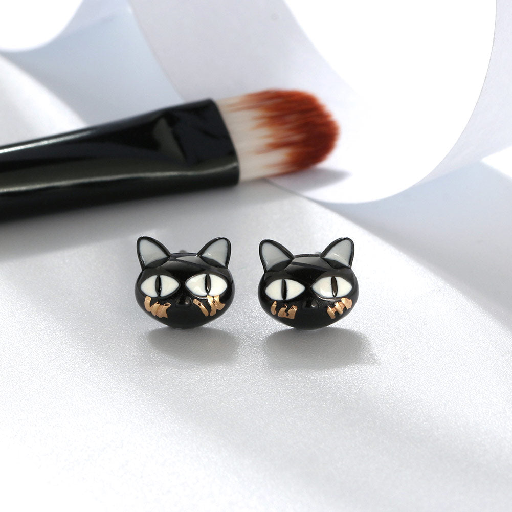 Black Cat Earrings