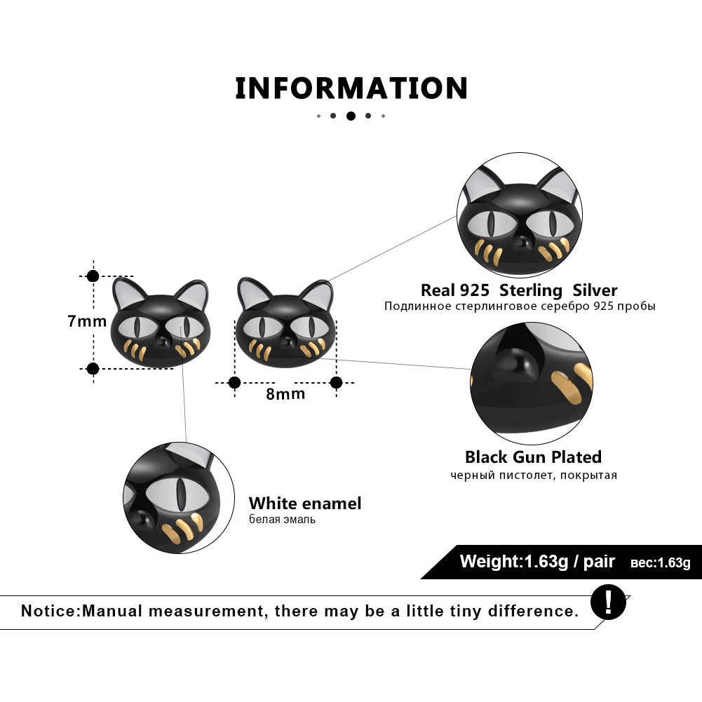 Black Cat Earrings