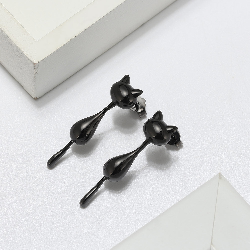 Black Cat Earrings