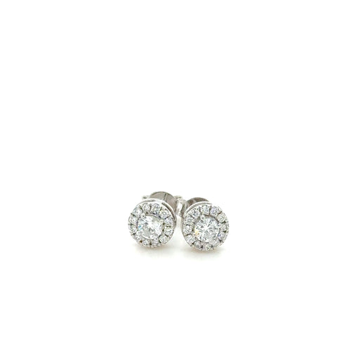 18k gold pair of 0.50ct. natural diamond stud earrings