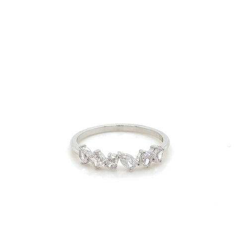 18k gold mix cut diamond ring