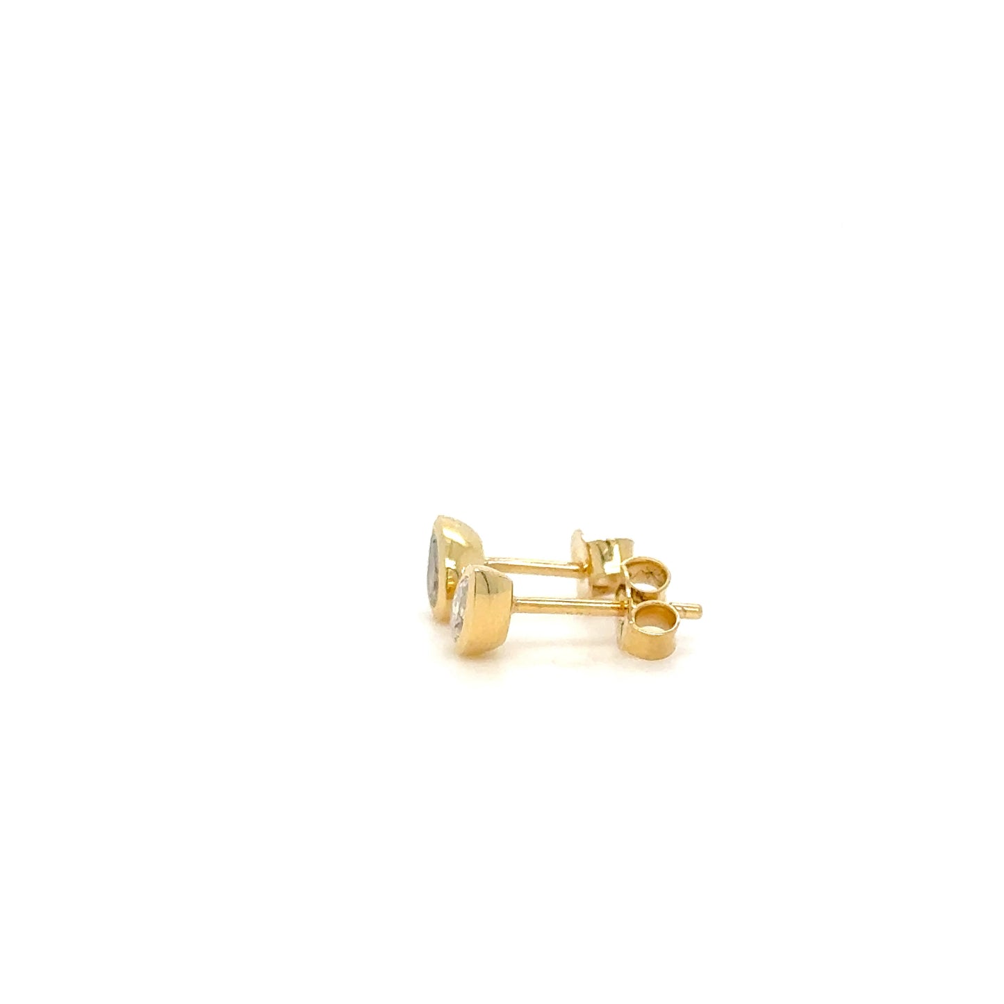 Pear Shape Diamond Stud Earrings in 18K Yellow Gold