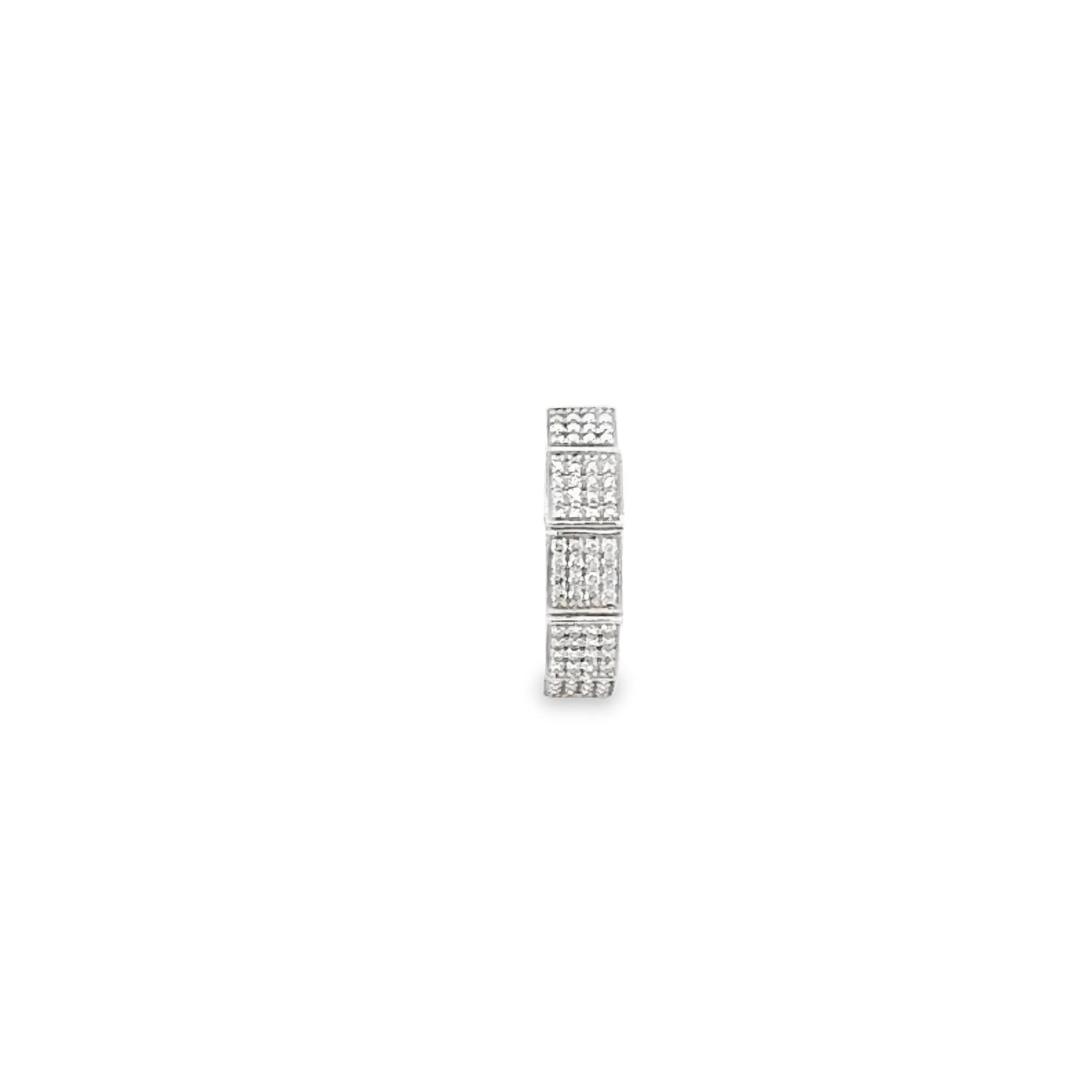 5 face diamond band 18K White Gold Ring