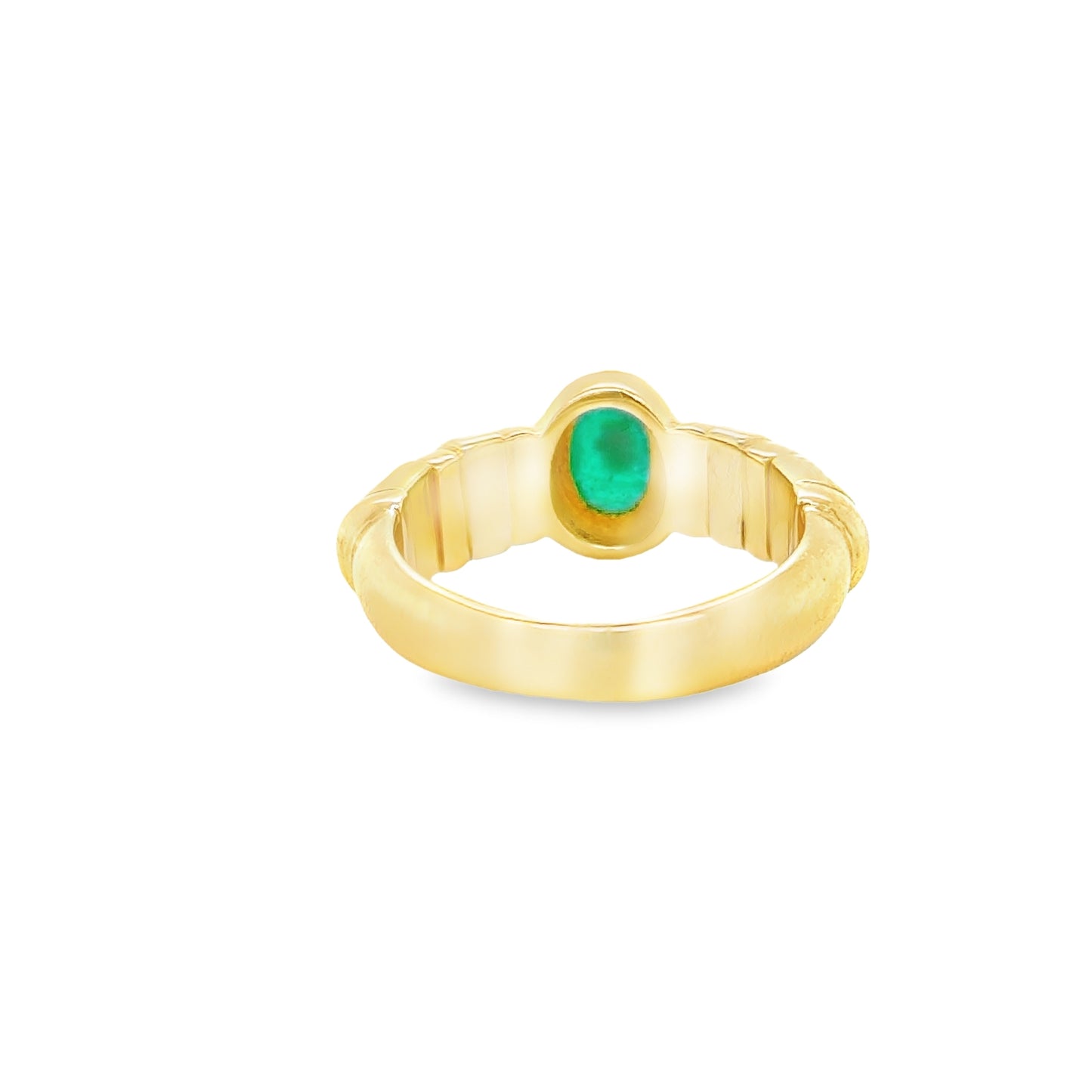 Cabochon Emerald and diamond ring