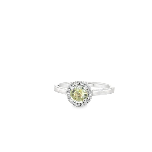 Yellow Sapphire and diamond ring