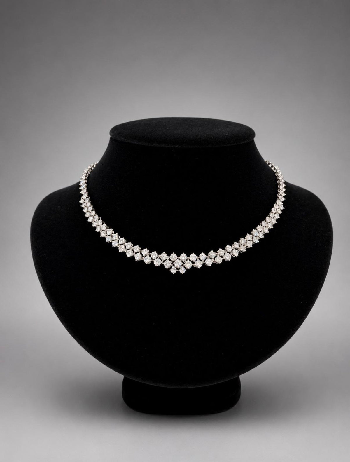 16ct Diamond Necklace 18K White Gold
