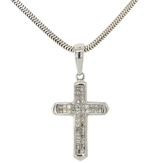 Princess Cut Cross necklace