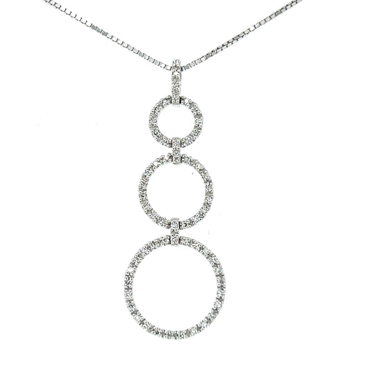 3 hoops diamond necklace