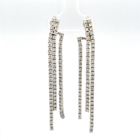 Triple Diamond drop earrings