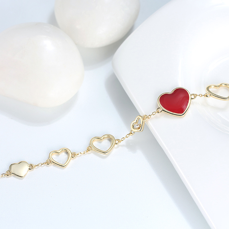 Red & Black heart Bracelet