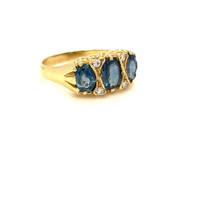 Edwardian Sapphire Yellow Ring