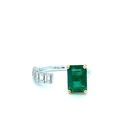 2.28 Carat Emerald & Diamond Ring