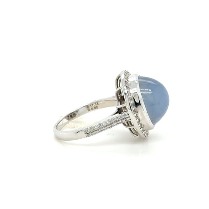 17.14ct Natural Unheated Ceylon Star Sapphire & Diamond Ring