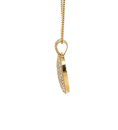 Heart shaped diamond cluster necklace/Pendant