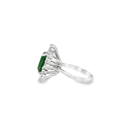 Tsavorite & diamond ring