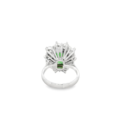 Tsavorite & diamond ring