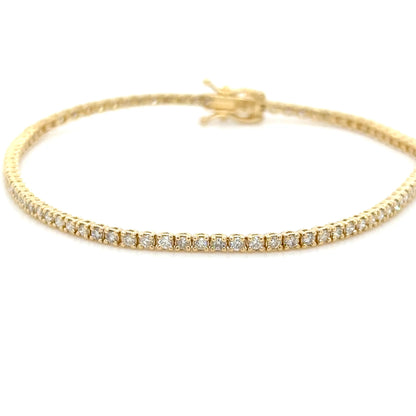 18K Yellow Gold 1.15 carat Diamond tennis bracelet