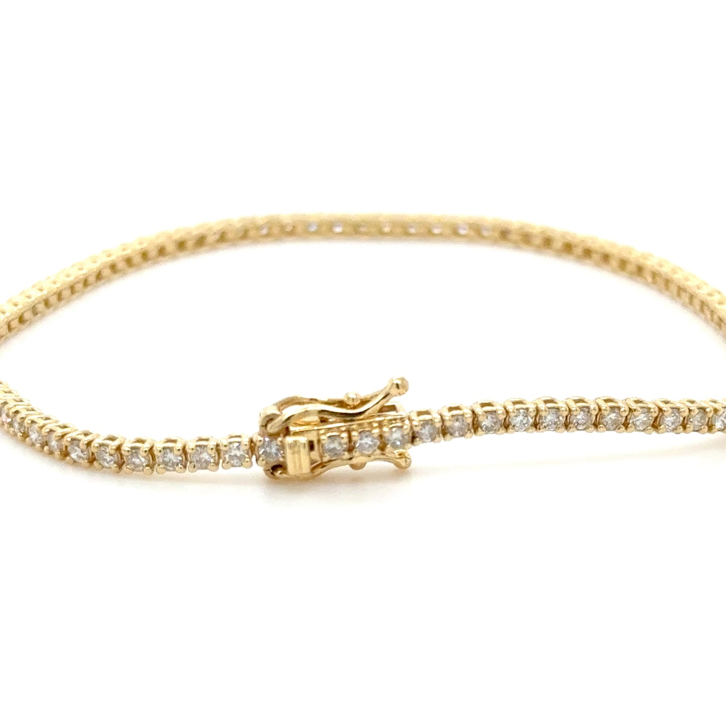 18K Yellow Gold 1.15 carat Diamond tennis bracelet
