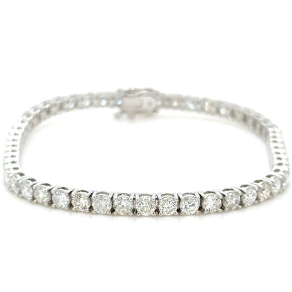 18K White Gold 6ct Diamond tennis bracelet